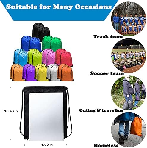 48-Pack Drawstring Backpacks for Men and Women