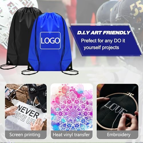 Shappy 120 Pcs Drawstring Backpack Sport Gym Bag Set