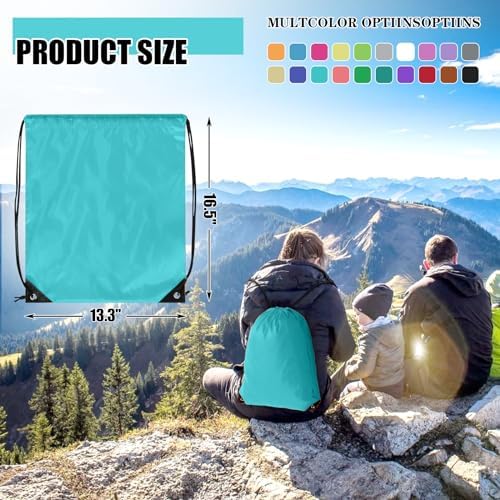 40 Pieces Drawstring Backpack Bulk Cinch Sackpack for Gym Party Trip