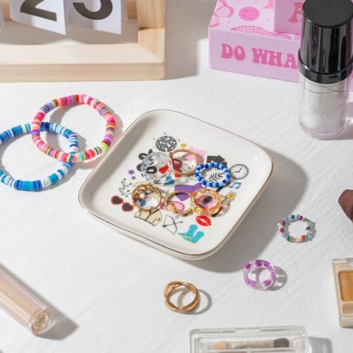 Music Themed Ceramic Jewelry Tray Ring Dish