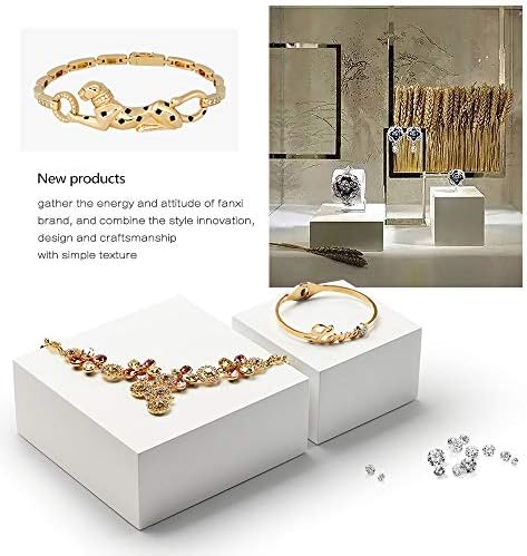Oirlv Solid Wood Minimalist Jewelry Display Stand Showcase Organizer Square Holder