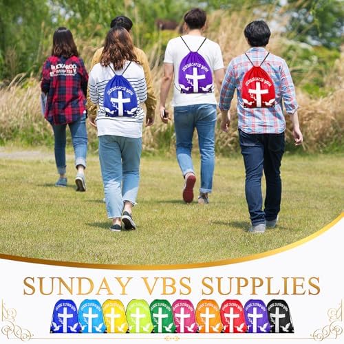 30 Pack Jesus Loves You Drawstring Backpacks