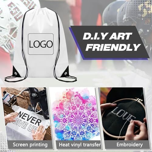 Shappy 60 Pcs Drawstring Gym Bags for Men Women 10 Colors