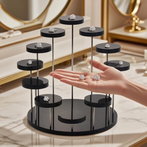 DIWNELEM 12 Tier Acrylic Jewelry Display Tower