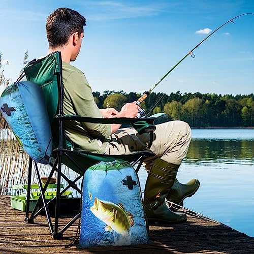 Sanwuta 20 Pcs Fishing Party Favors Drawstring Bags Fish Backpack Gift Set