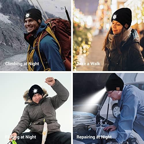 Bluetooth Beanie with LED Light and Stereo Speakers