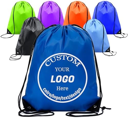 Custom Drawstring Backpacks 30 100 1000PCS with Logo Text Name