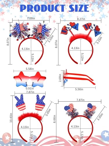 8 PCS Patriotic Party Accessories Set