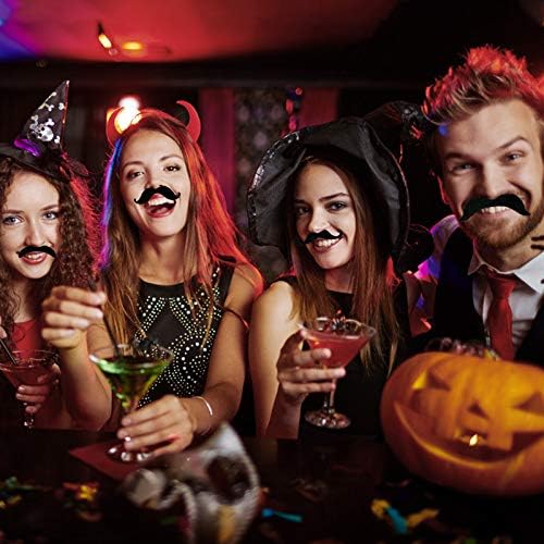 Jutoe 48pcs Fake Mustaches Halloween Party Supplies