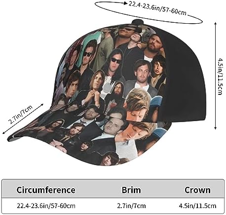 Kings Rock of Music Leon Band Collage Baseball Cap Adjustable Unisex Black