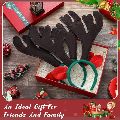 Zubebe 48 Pcs Christmas Reindeer Headbands with Antlers