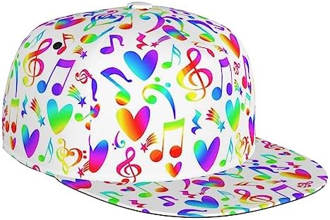 Music Note Baseball Cap Adjustable Trucker Hat for Men Women
