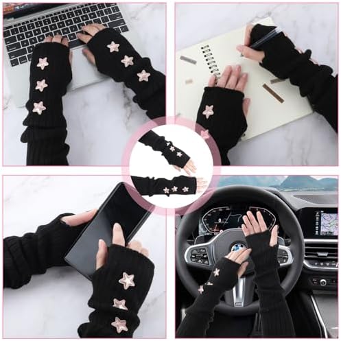 2Pcs Adorable Star Arm Warmers for Women and Kids