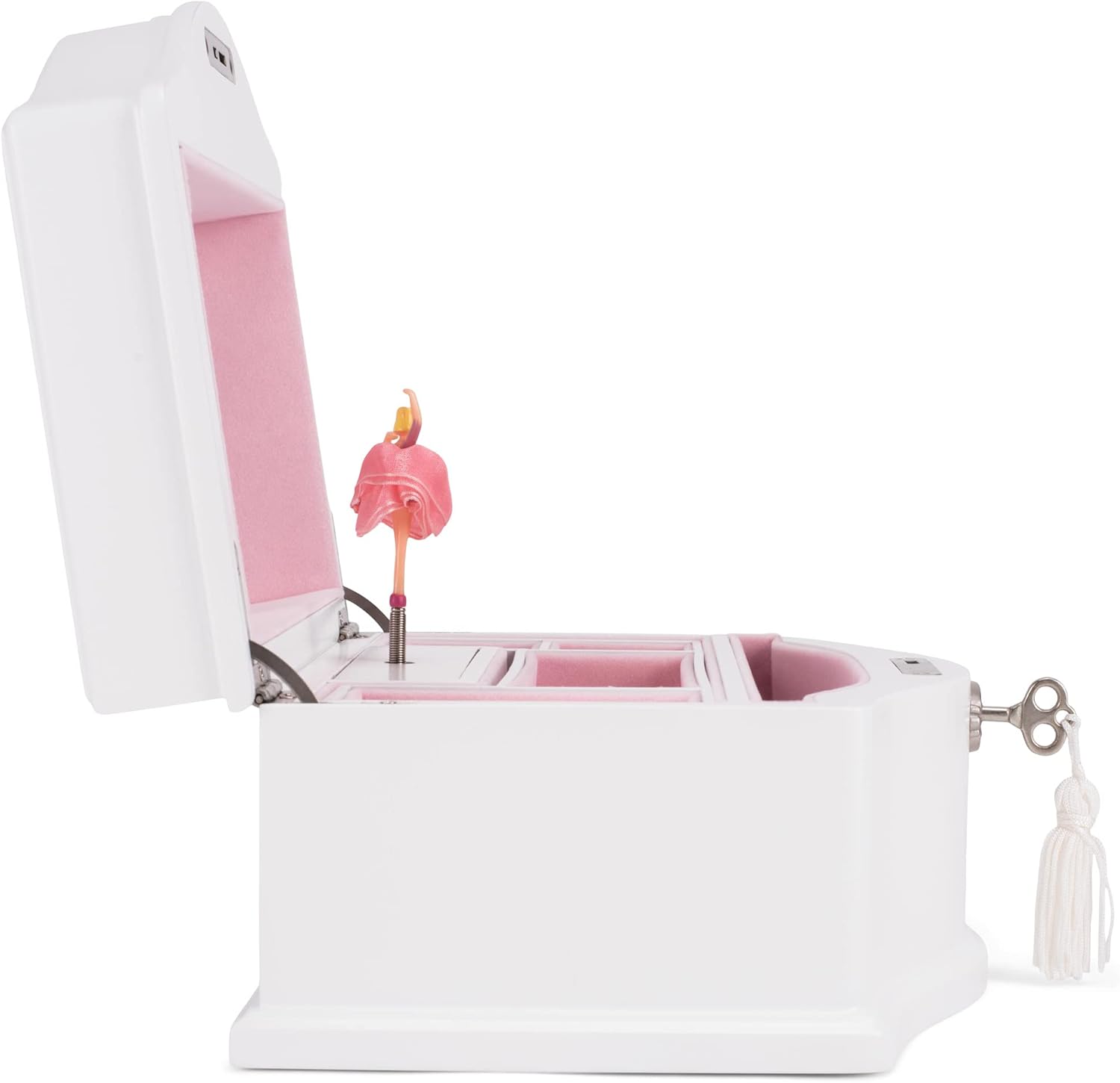 Cottage Garden Musical Jewelry Box 9 Inch Swan Lake