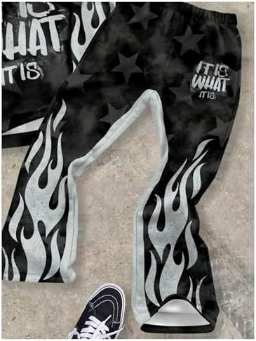Boys 2 Piece Star Letter Graphic Hoodie and Sweatpants Set