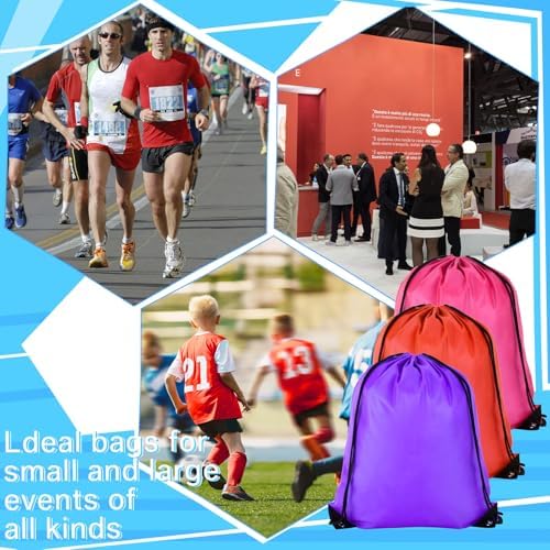 Queekay 200 Pack Drawstring Backpacks 20 Colors