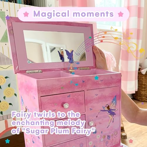 Jewelkeeper Jewelry Box with Ballerina Music Box