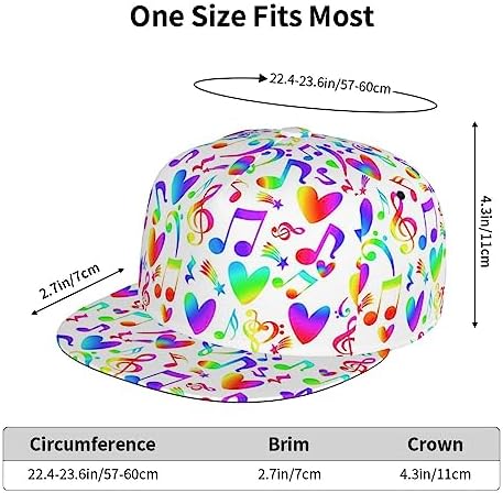 Music Note Baseball Cap Adjustable Trucker Hat for Men Women