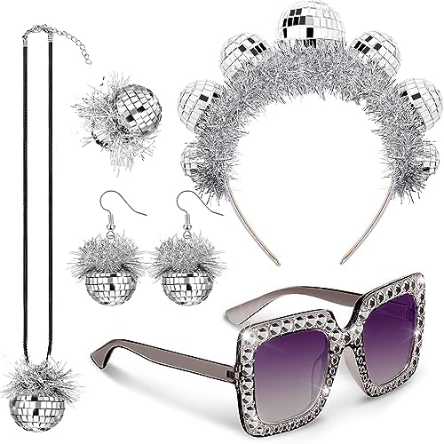 Tudomro 5 Piece 1970s Disco Accessory Set