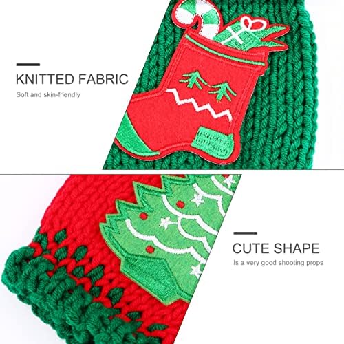 Baby Knitted Christmas Photo Outfit Set for Newborn to 13 Days