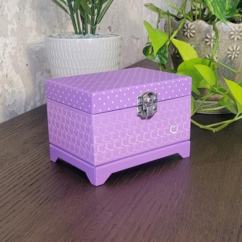 Ballerina Music Box Purple Heart Design