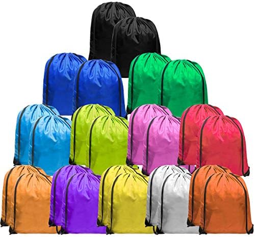 48-Pack Drawstring Backpacks for Men and Women