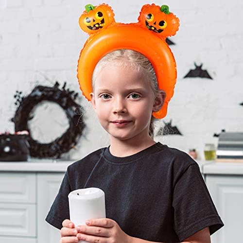 60 Halloween Inflatable Headbands with Cartoon Designs