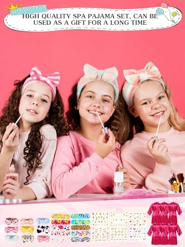 Suhine 6 Set Spa Party Supplies for Kids and Girls