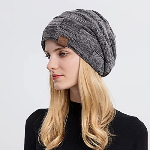 Winter Warm Chunky Soft Beanie Hat for Men and Women