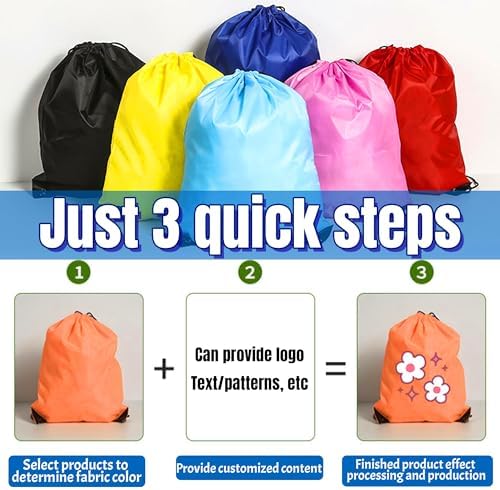 Custom Drawstring Backpacks 30 100 1000PCS with Logo Text Name