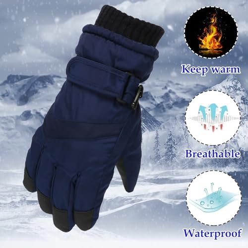 Unisex Winter Windproof Warm Gloves for Kids and Teens