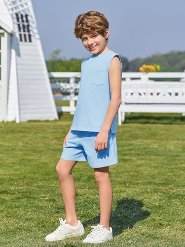 Haloumoning Boys 2 Piece Summer Outfits Short Sets