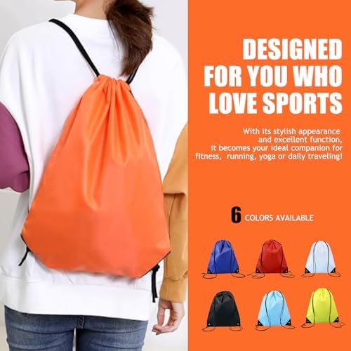 Drawstring Backpack 6 Pack 6 Colors