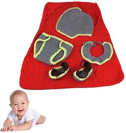 Unisex Newborn Rabbit Ear Knitted Photo Outfit Set for Boys Girls