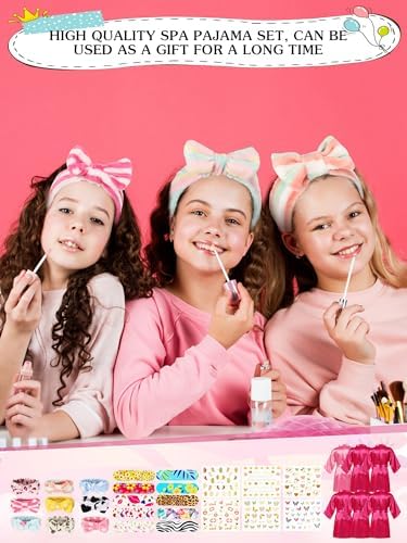 Suhine 6 Set Spa Party Supplies for Girls Kids