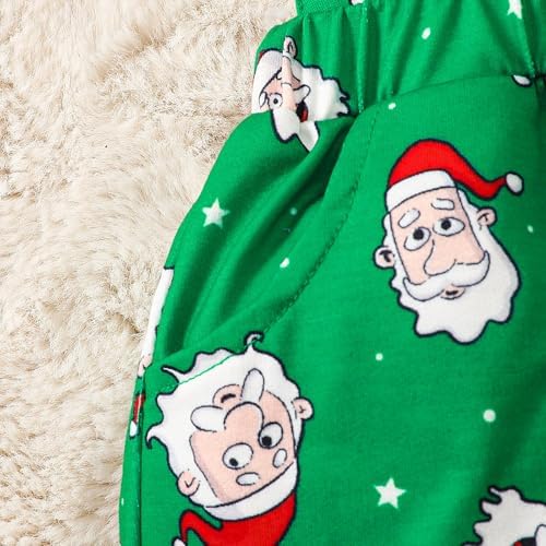 Christmas Santa Printed Bib Pants for Boys Girls Winter Outfit