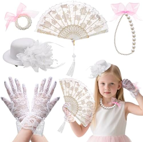 ZEAYEA 5 Pcs Girls Tea Party Costume Set