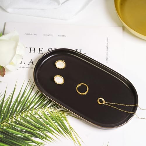 HANKOR Ceramic Jewelry Dish 7x4 Tray for Trinkets and Keys