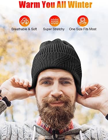 UNBON Bluetooth Beanie for Men with Headphones