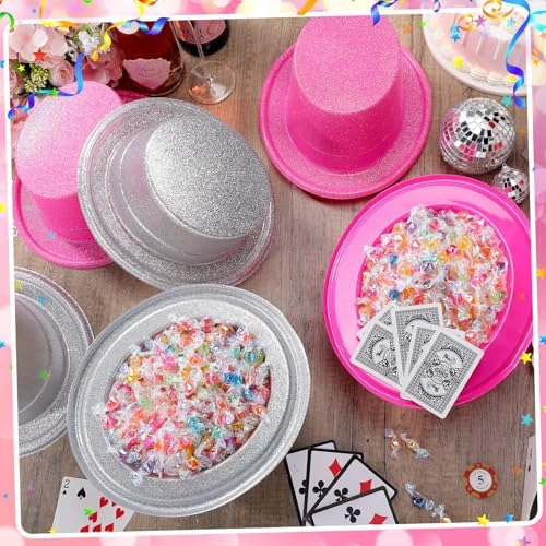 Hillban 24 Pcs Halloween Glitter Hats for Adults