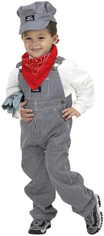 Aeromax Jr Train Engineer Suit with Cap and Accessories Size 6 8