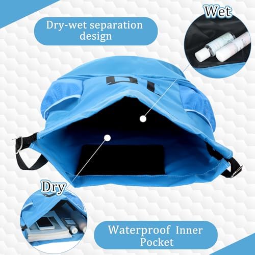 Sunnymove Drawstring Soccer Backpack with Ball and Shoe Compartment