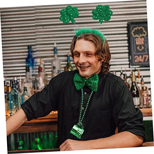 Patricks Day Headband Set with Tutu Skirt and Bead Necklace
