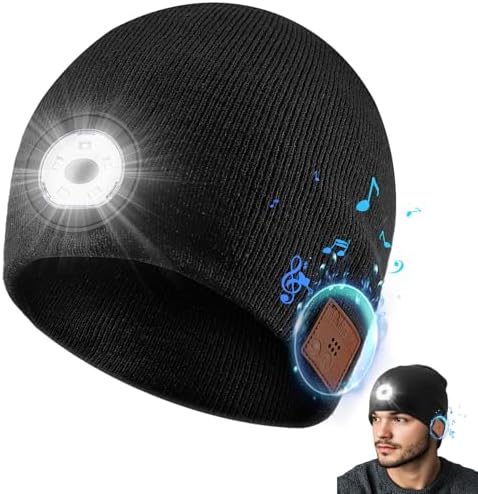 Bluetooth Beanie with LED Light and Stereo Speakers