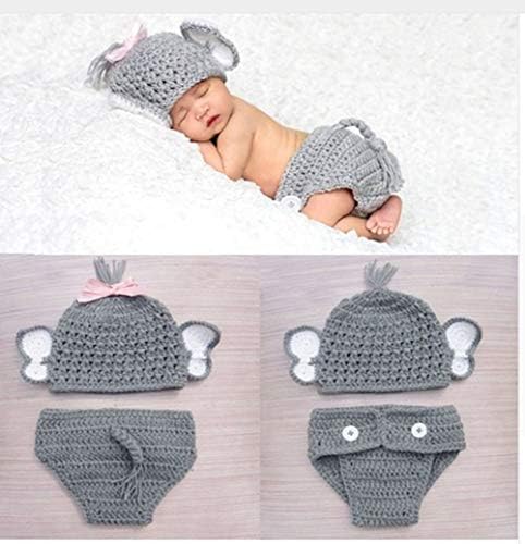 Vemonllas Baby Elephant Hat Bonnet Shorts Photo Costume