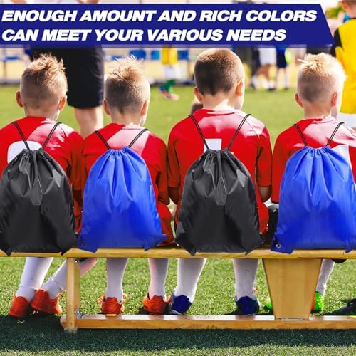 Shappy 120 Pcs Drawstring Backpack Sport Gym Bag Set