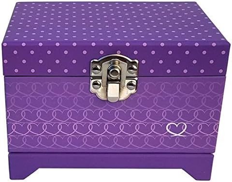 Ballerina Music Box Purple Heart Design
