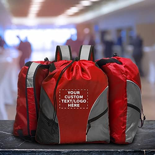 Discount Promos Custom Drawstring Backpack Set of 12