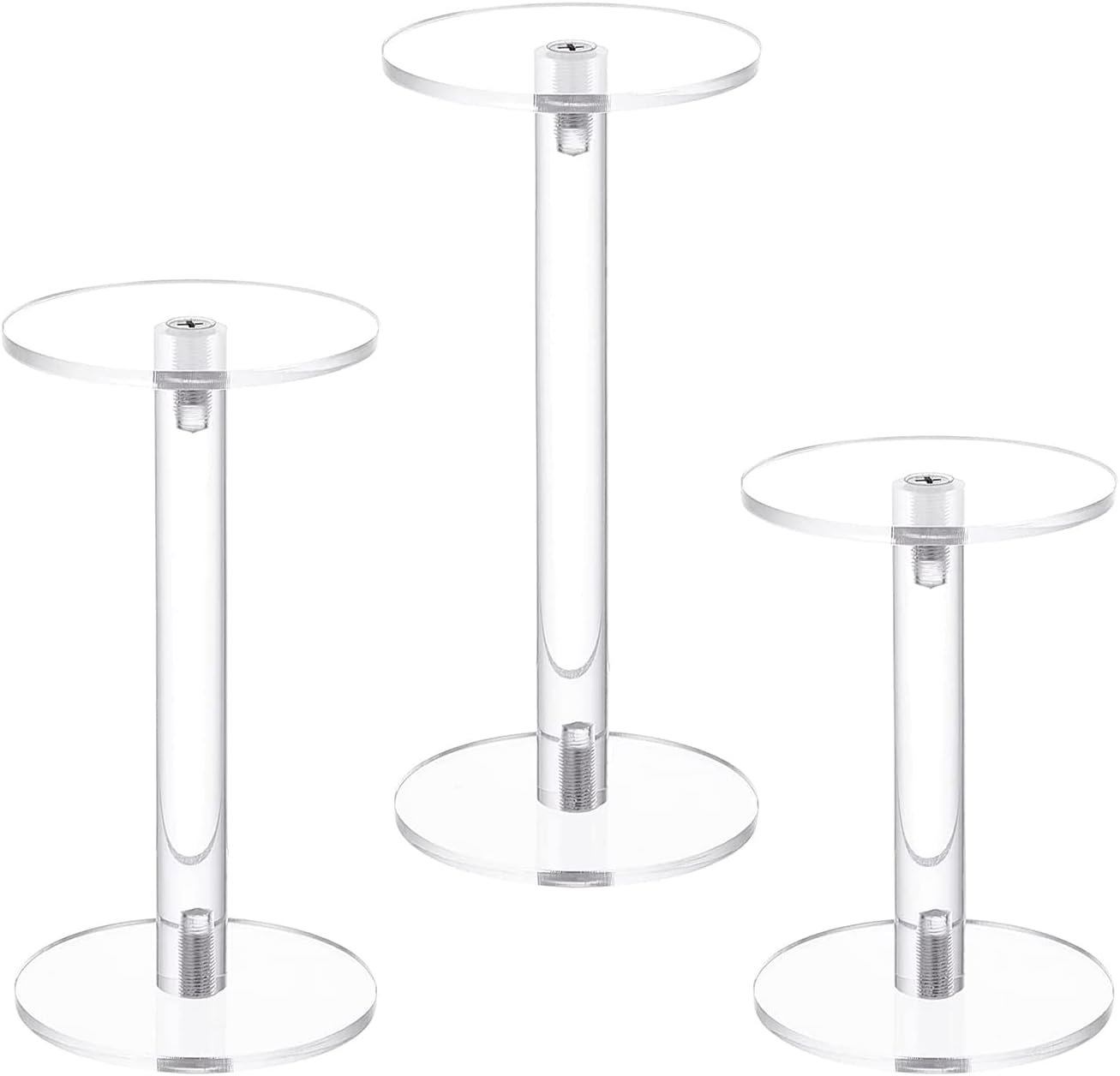 HESIN Acrylic Jewelry Display Riser Set of 3 for Home Decor