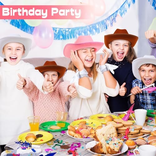 Unittype Kids Western Cowboy Hat Set 12 Pcs